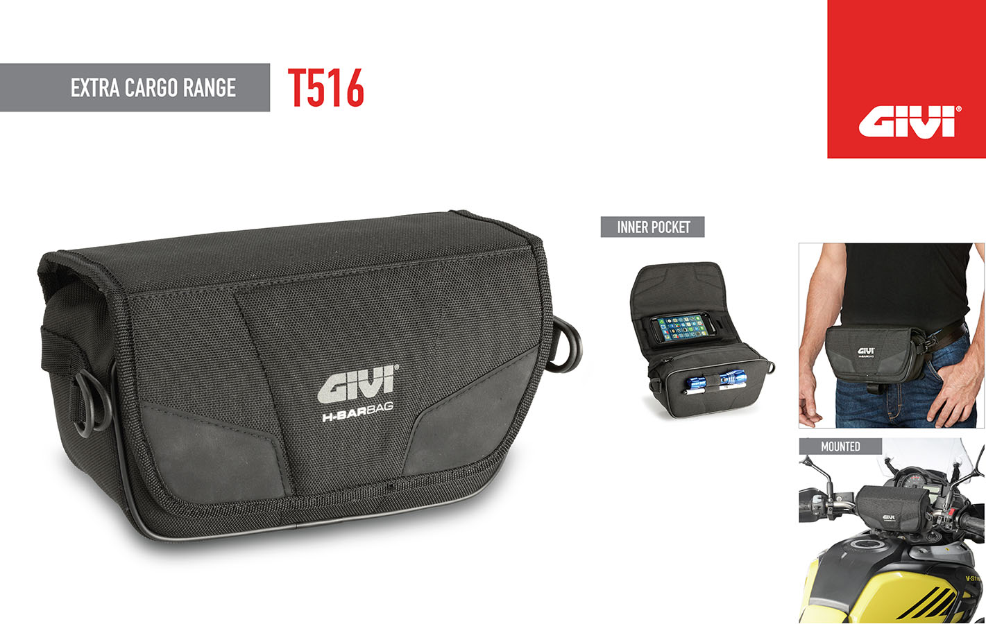 GIVI T516 Universal Handlebar Pouch – GIVI Malaysia