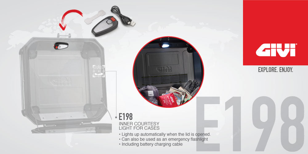 GIVI E198 INNER COURTESY LIGHT FOR CASES