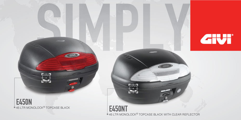 GIVI E450N SIMPLY II, GIVI E450NT SIMPLY II TOP CASES